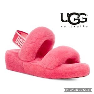 💗UGG Oh Yeah Sheepskin Slingback Slipper {Pink} 8